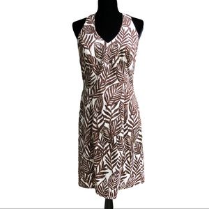 Jones New York Signature Leaf Print Halter Dress